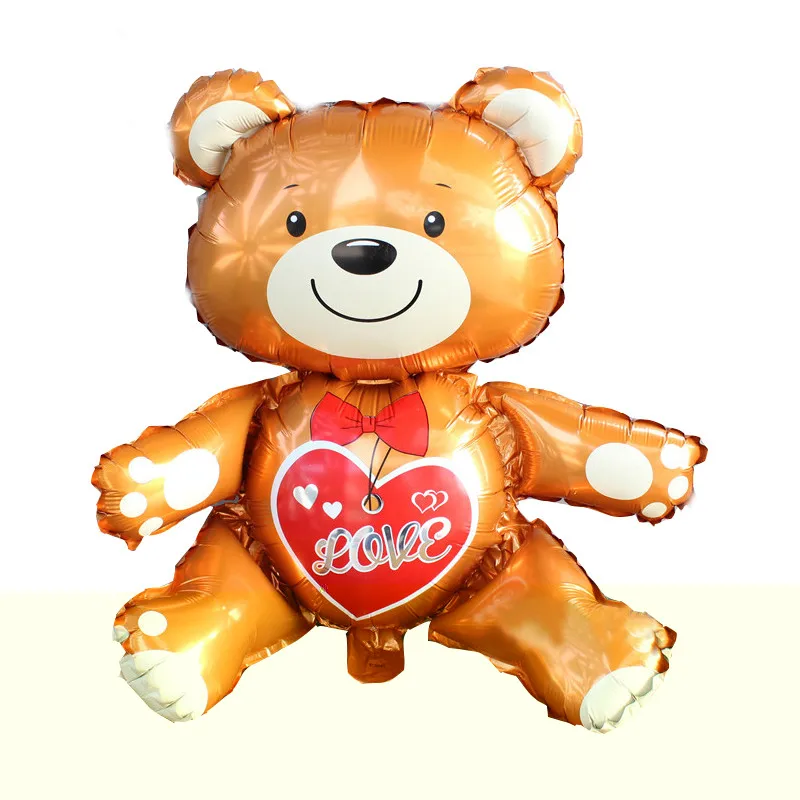 Большие 3D шары из гелиевой фольги Love Bear счастливые ко дню рождения надувные