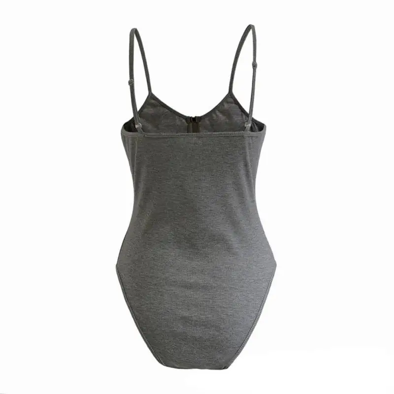 Women Bodysuit Sling Backless Female Summer Sleeveless Beach Hot Bodysuits Ladies Zipper Wild Solid Color Cotton Slim Bodysuits Women Bodysuit Sling Backless Female Summer Sleeveless Beach Hot Bodysuits Ladies Zipper Wild Solid Color Cotton Slim Bodysuits