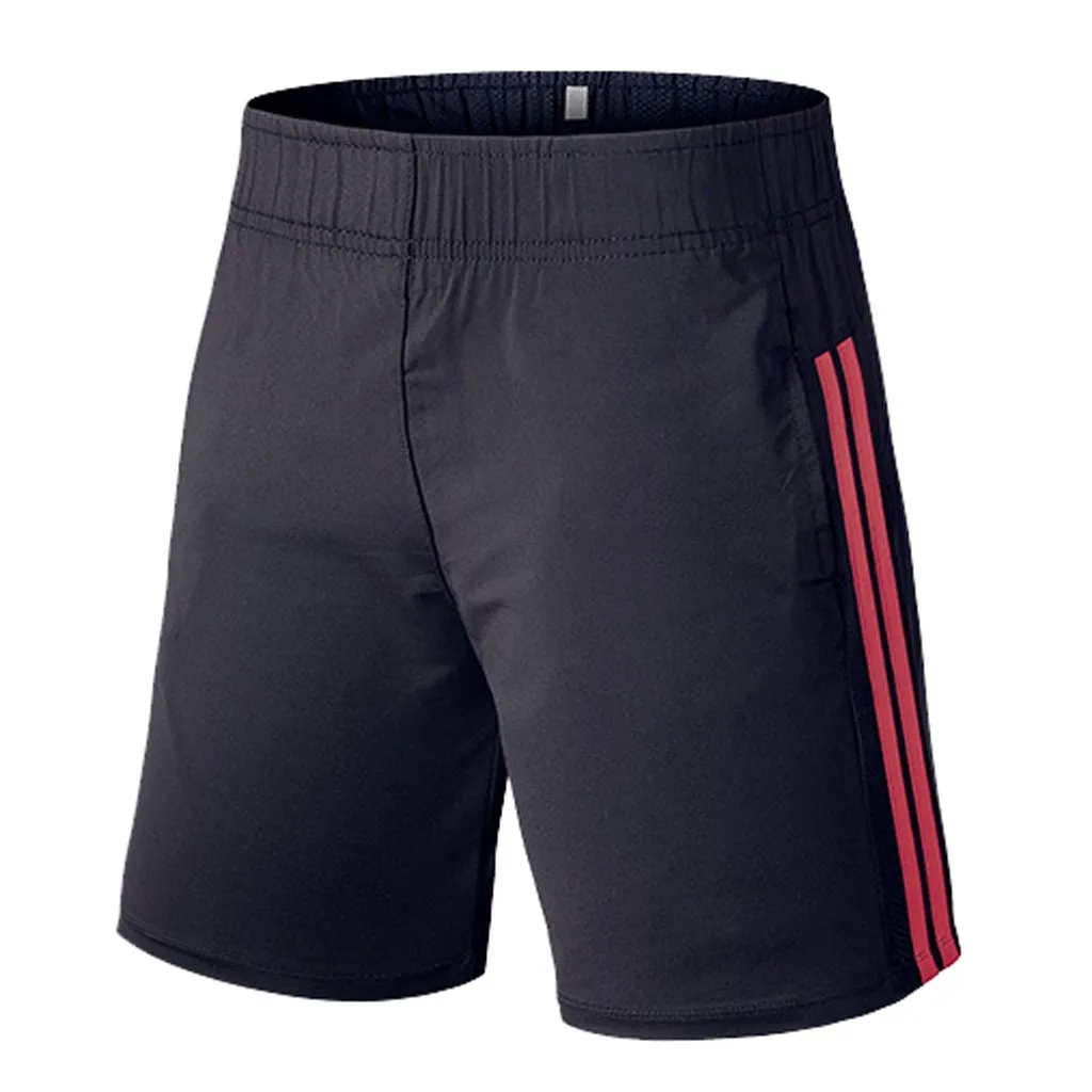 

CHAMSGEND fashion men's solid color casual beach shorts elastic quick-drying loose sweatpants running basketball swimming trunks