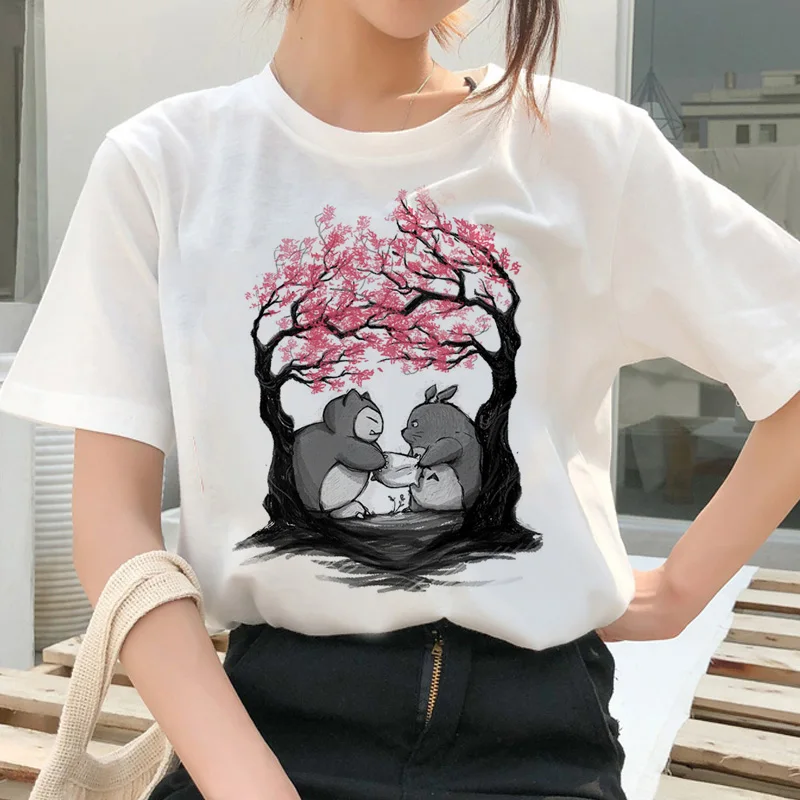 Totoro Spirit Out Футболка Studio Ghibli femme японский мультфильм Аниме женская футболка Миядзаки Хаяо одежда женская кавайная - Цвет: 5197