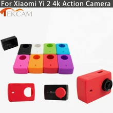 Tekcam для Xiaomi yi 4K plus Аксессуары резиновый силиконовый чехол для камеры с защитной крышкой для объектива для Yi Xiaomi 2 4K Экшн-камера