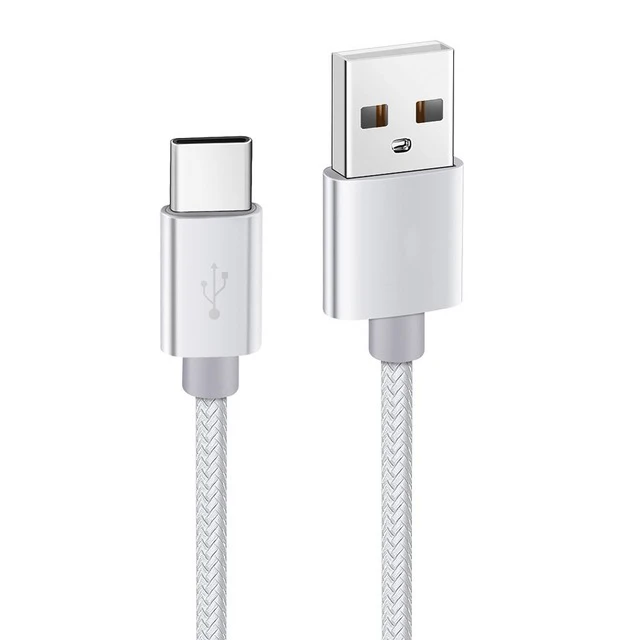 Кабель usb type-C для быстрой зарядки, кабель USB C, 3 м, быстрая зарядка, type-C, 2 м, для передачи данных, для мобильного телефона, 3 А, зарядное устройство для samsung, Xiaomi, mi6, huawei - Тип штекера: Silver