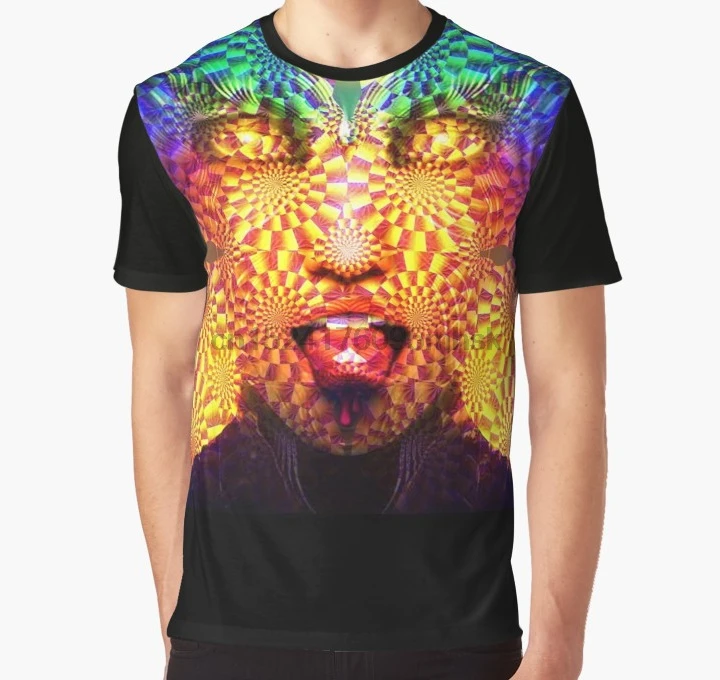 

All Over Print 3D Tshirt Men Funny T Shirt Psytrance Tab PL.UR Fractal Design Graphic T-Shirt