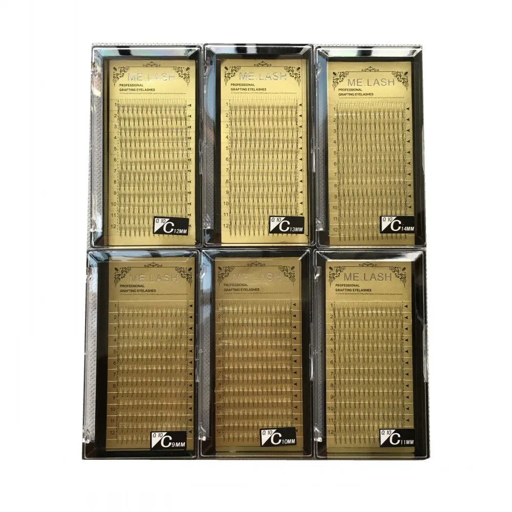 ME.LASH 3pclot Volume 3D Eyelash Extensions 0.07&0.10mm Thickness Hair Mink Strip Makeup C Curl Individual Eyelashes Natural (5)