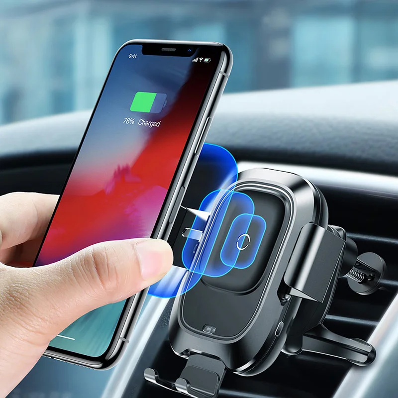 car phone holder 360° Smart Infrared Fast Wireless Charger for Phone Car Wireless Charger for iphone Xs Max Xr X Samsung S10 S9