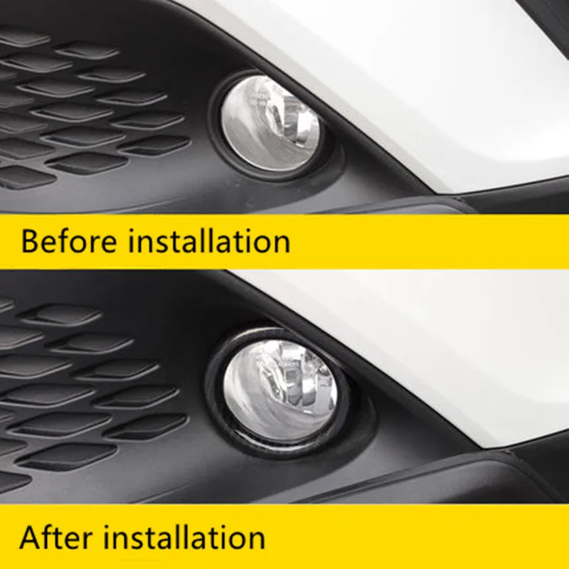 For Toyota C-HR CHR 2016 2017 2018 2019 2020 Car Front Fog Light Frame Trim Light Eyebrow Front Head Fog Light Lamp Cover