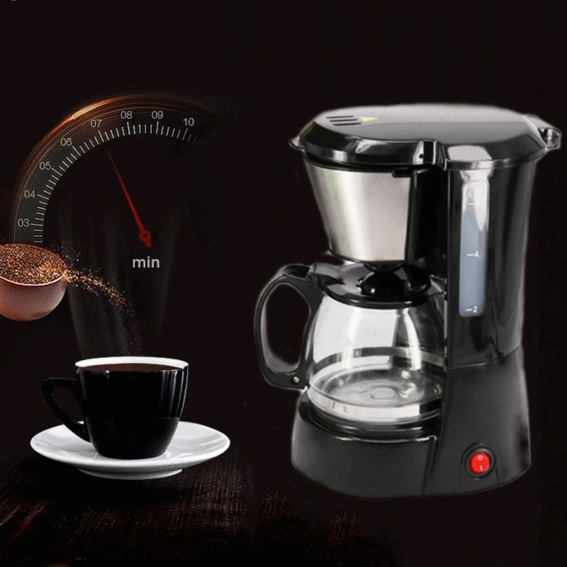 650 мл электрическая автоматическая капельная Кофеварка кофе-машина для домашнего использования кофейник мини американская капельная Кофеварка для приготовления чая