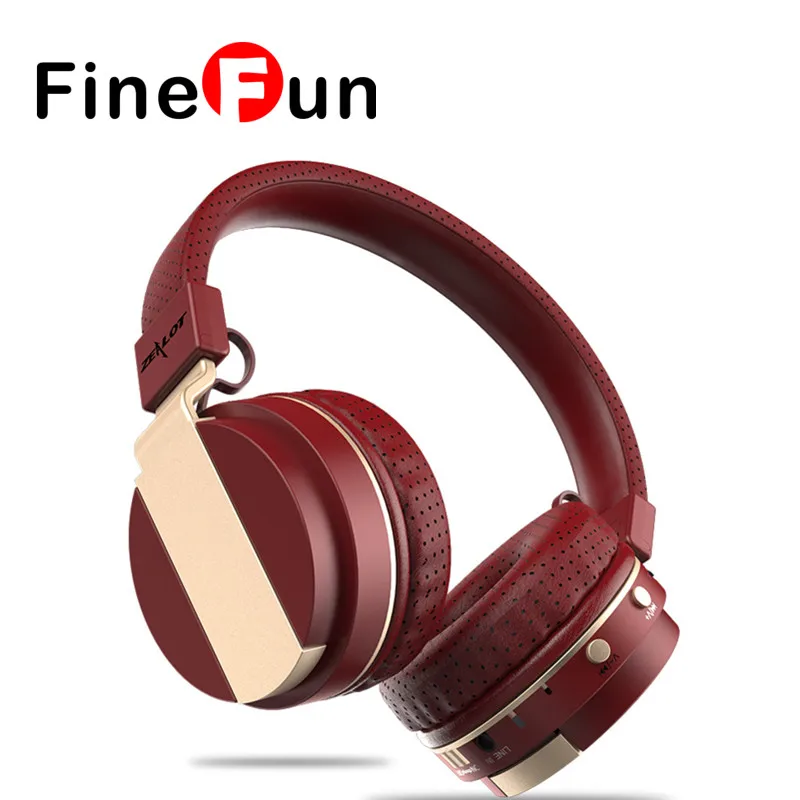 ФОТО FineFun B17 Noise Canceling Super Bass Earphones Wireless Bluetooth Stereo Headphone With Microphone FM Radio TF Card Slot