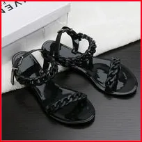 2016-Summer-flip-flops-new-plastic-chain-beach-shoes-candy-color-jelly-sandals-chain-flat-bottomed