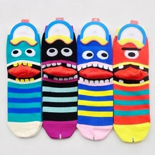 NEW Monster Stripes Japanese Funny Cartoon Socks Breathable Absorbent High Quality Women Floor Socks