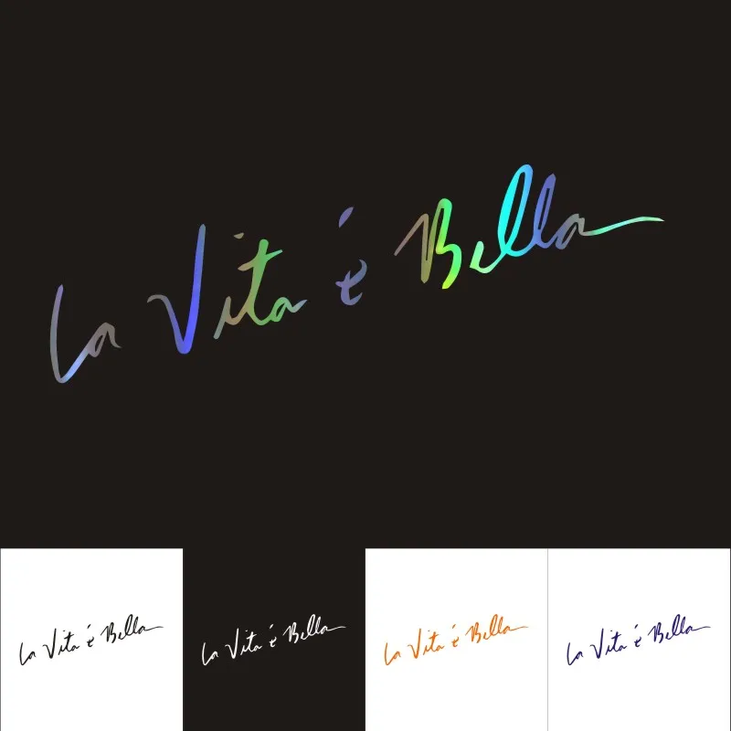 

Car Stickers 4.1CM*21CM Life Is Beautiful Car Motorcycles Stickers 3D Reflective Decoration BUY 2 SAVE HALF Custom Sticker