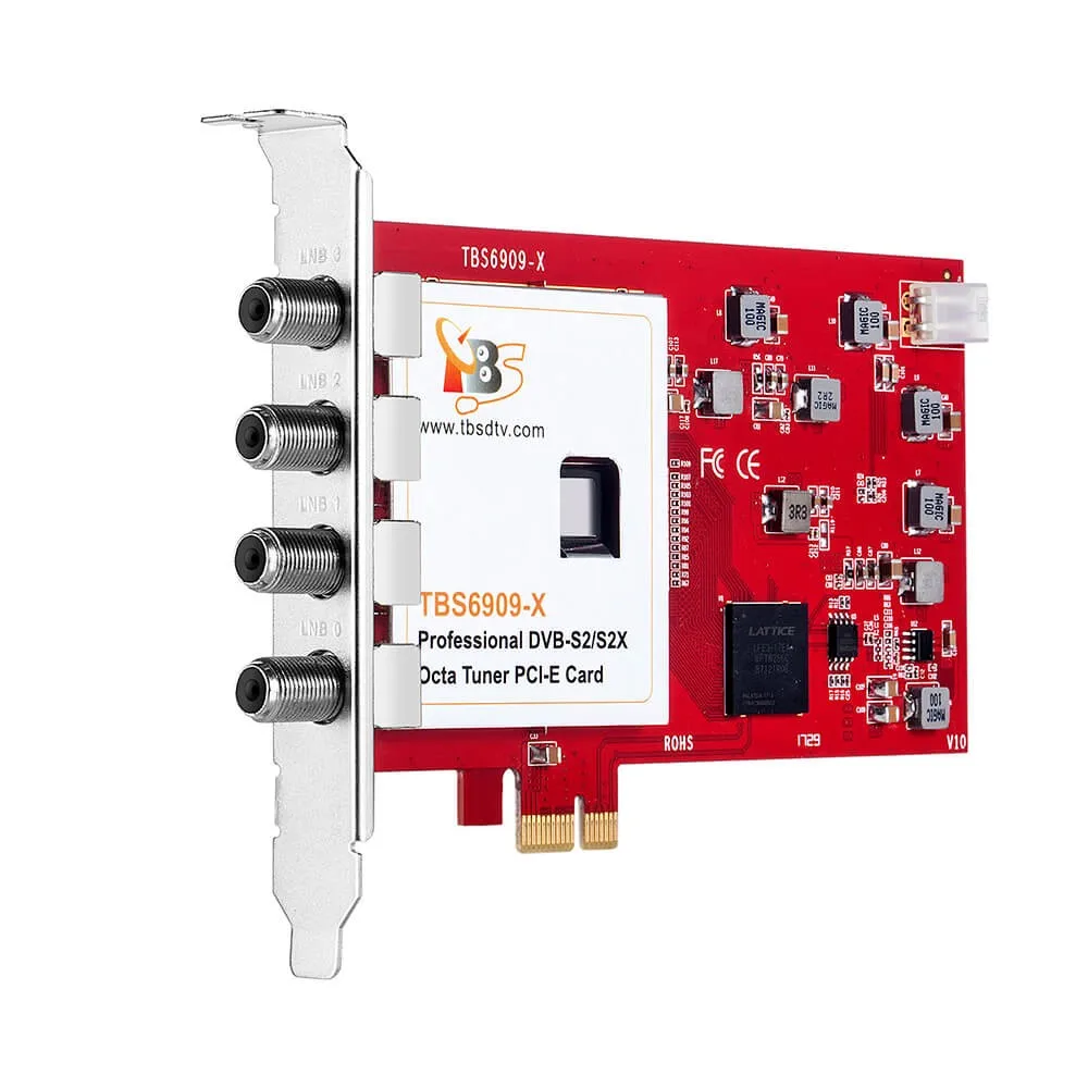 TBS6909X DVB S2X/S2 Octa 8 HD TV тюнер PCIe карта цифровой спутниковый ресивер|Спутниковое ТВ| |