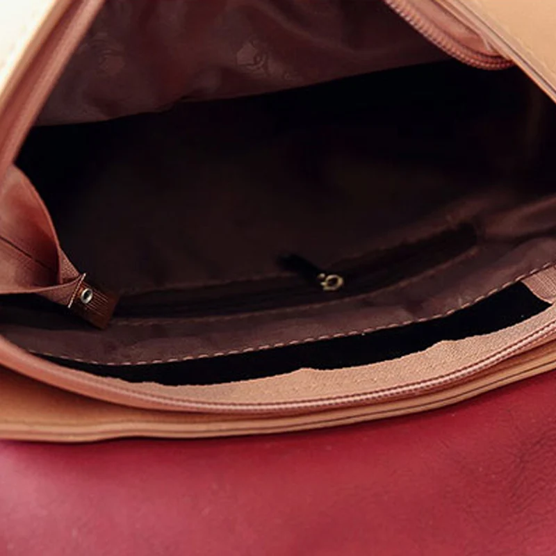 Women Backpack Tassel PU Leather Panelled Female Travel Backpacks Fashion Girl School Bag Mini Design Lady Daily Mochila BP0193 (2)