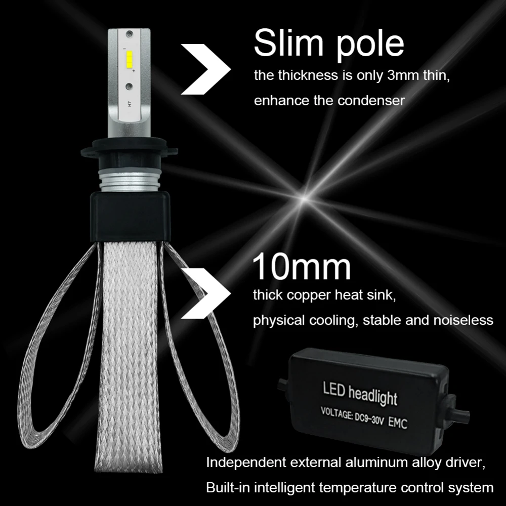 1 шт. Автомобильные светодиодные лампы T8 H11 6500 9005 9006 Вт 120 лм|Передние LED-фары для