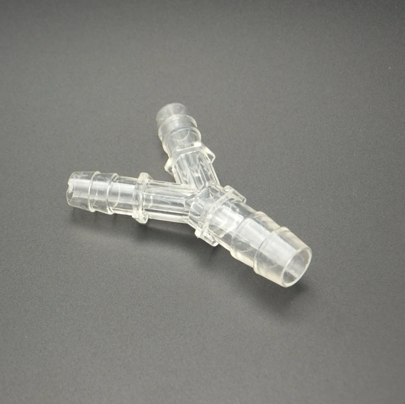 5PCS 4mm x 8mm x 4mm Hose Barb Y Type Plastic Transparent Tube Pipe