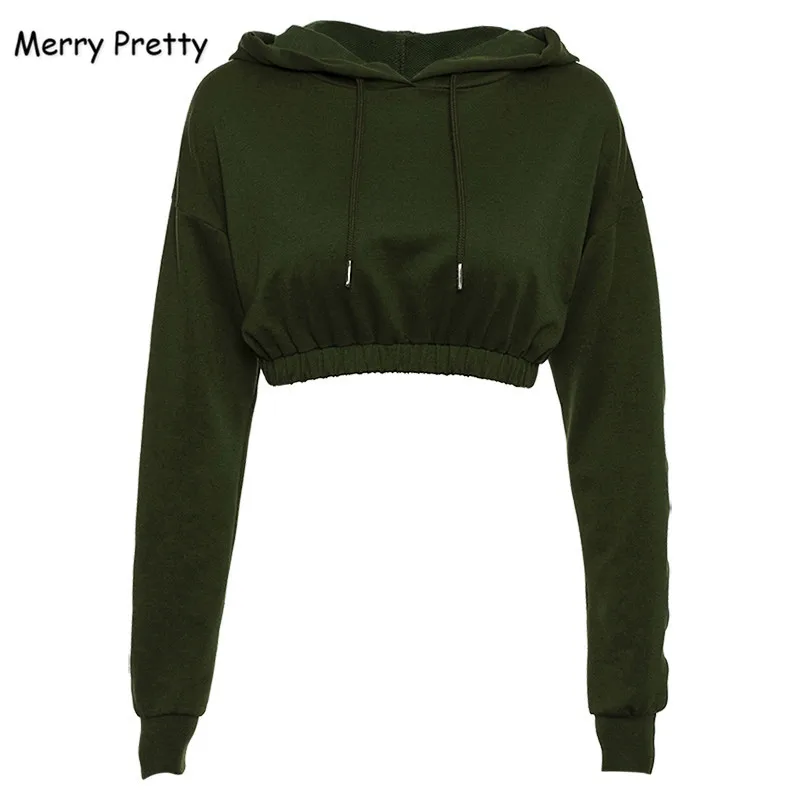 Hoodie crop army Clearance