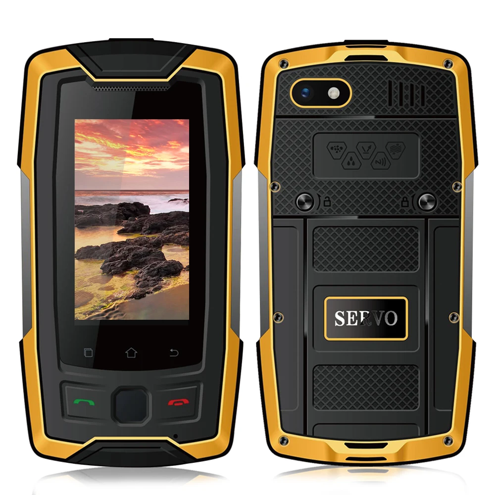 SERVO X7 Plus 2.45" Mini Smartphone LTE IP68 Waterproof Rugged Mobile Phone MTK6737 RAM 2GB ROM 16GB Fingerprint NFC GPS Walkie