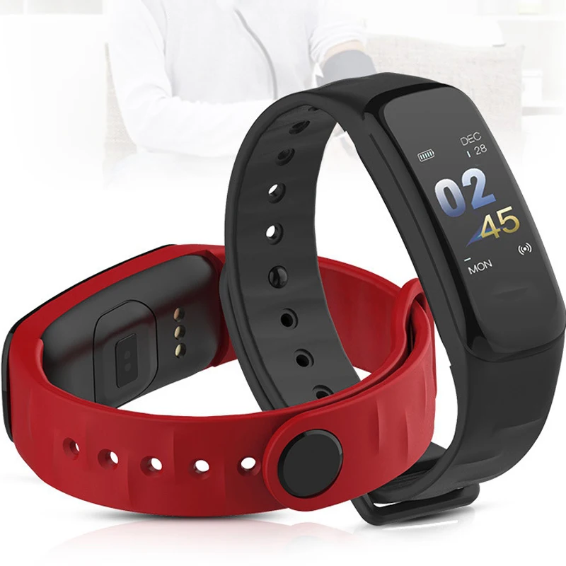 C1 плюс умный Браслет фитнес трекер пульсометр часы для телефона PK Miband 3