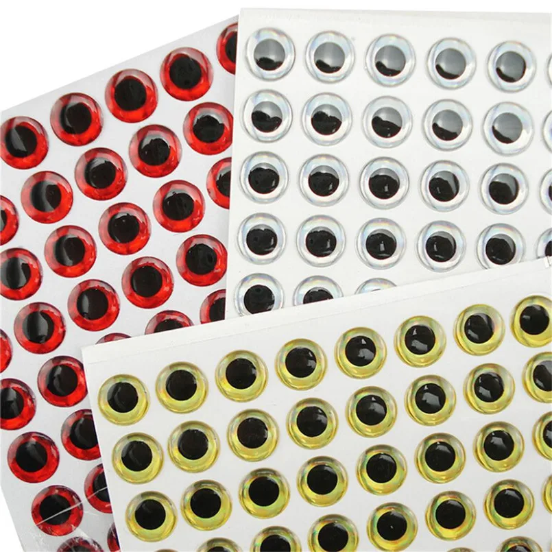 Fishing Lure Simulation Bait Eye 5mm Epoxy Round 3D Fisheye Road Colorful Fishing Lure Accessories pescaria isca #4S11 (2)
