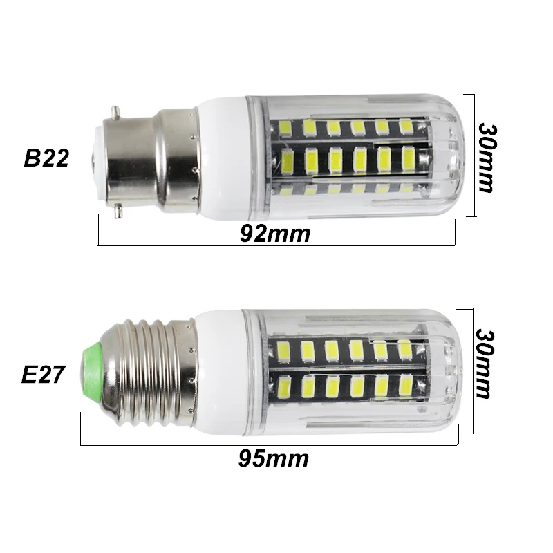 Joneaz 5X Светодиодные лампы E 27 B22 GU10 затемнения лампы 110 В 220 в 7 Вт диммер 5730 SMD 42 светодиодов заменить 50 Вт галогенные огни