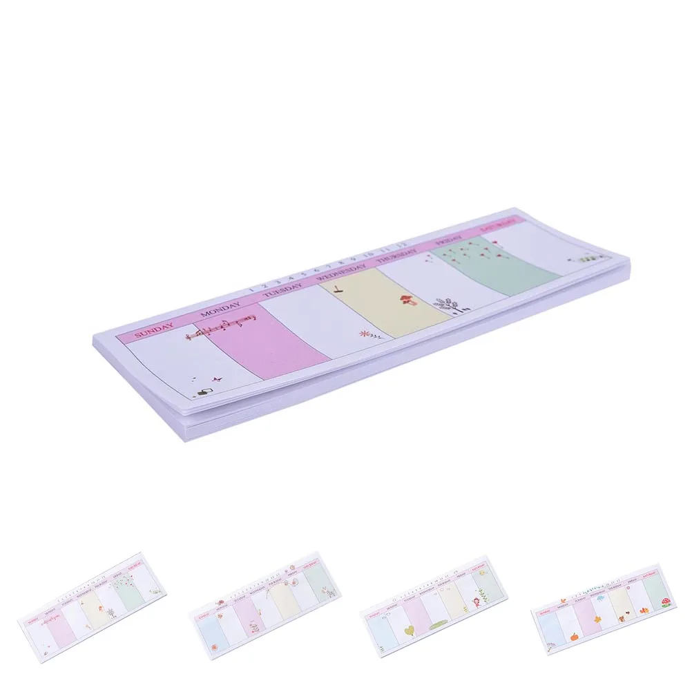 

Self-Adhesive Memo Pad Sticky Notes Weekly/Daily Planner Sticker Schedule Marker Bookmark School Office Supply