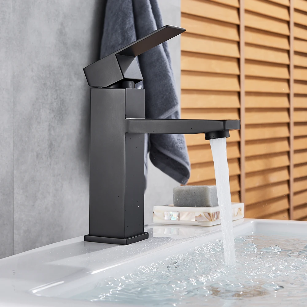 Uythner Basin Faucets Deck Mounted Bathroom Faucet Single handle Sink Mixer Hot And Cold Water Crane Tap Vanity Faucet Mixer basin faucet bathroom faucet