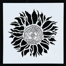 1 piezas en forma de girasol reutilizable de la plantilla para la pintura del arte DIY decoración chatarra reserva álbum artesanías envío gratis