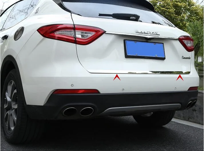 lower Высококачественная отделка крышки багажника из нержавеющей стали для Maserati Levante - Цвет: lower