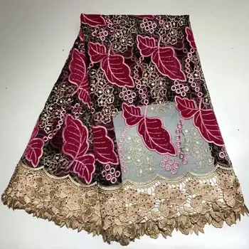 

African French Net Laces Fabrics 2019 High Quality Tulle Embroidery Lace For Dress Nigerian Tulle Lace Fabric With Stones A2249