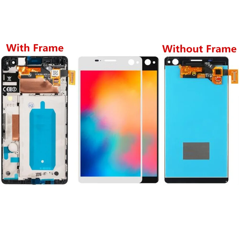 

For Sony Xperia C4 E5303 E5306 E5333 E5343 E5353 LCD Screen and Digitizer Assembly With Front Frame Replacement!!(Black/White)