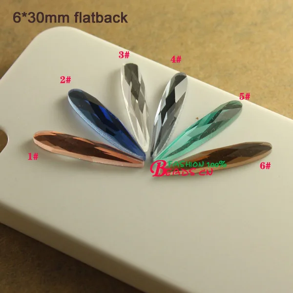

new design shining shape stones 6x30mm crystal teardrop flatback glass Rhinestone buttons diy Craft pk-colo