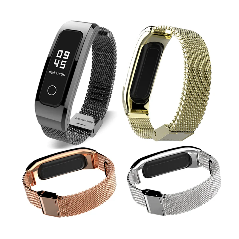 Ремешок для бега Honor Band 4 металлический ремешок Huawei Смарт часы Аксессуары