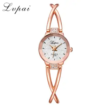 

Lvpai Luxury Rhinestone Women Watches Stainless Steel Quartz Bracelet Watch Ladies watch Rose Gold Dress Clock Bangle relogios