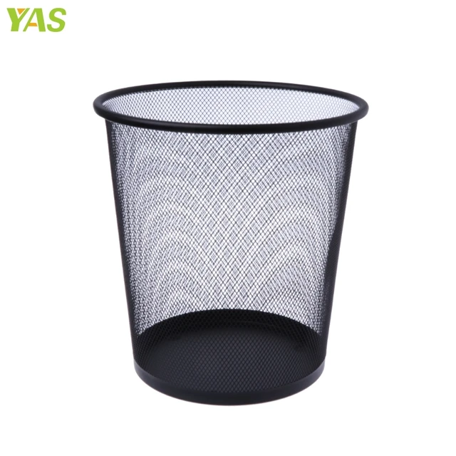 new metal mesh wastebasket round trash can recycling bin office office tools