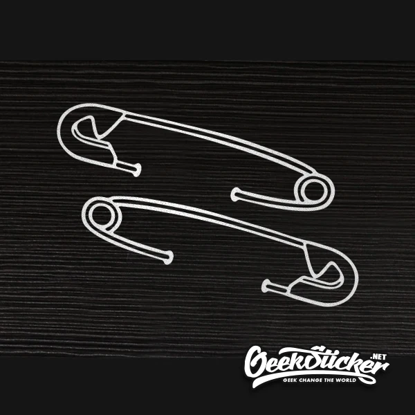

2pcs FunnySafety pin Waterproof Reflective Car Stickers For Mazda Vw Golf Polo Audi Bmw Ford Focus 2 Fiesta Honda Kia Car Stylin
