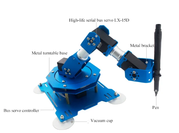 Промышленный робот Серводвигатель DrawArm письмо Рисование письмо приложение Bluetooth пульт дистанционного управления RC части робот