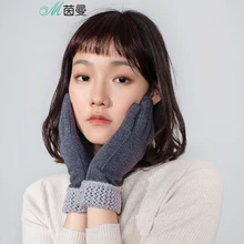 INMAN осенние и зимние женские простые толстые теплые для вождения раздельные сенсорные перчатки