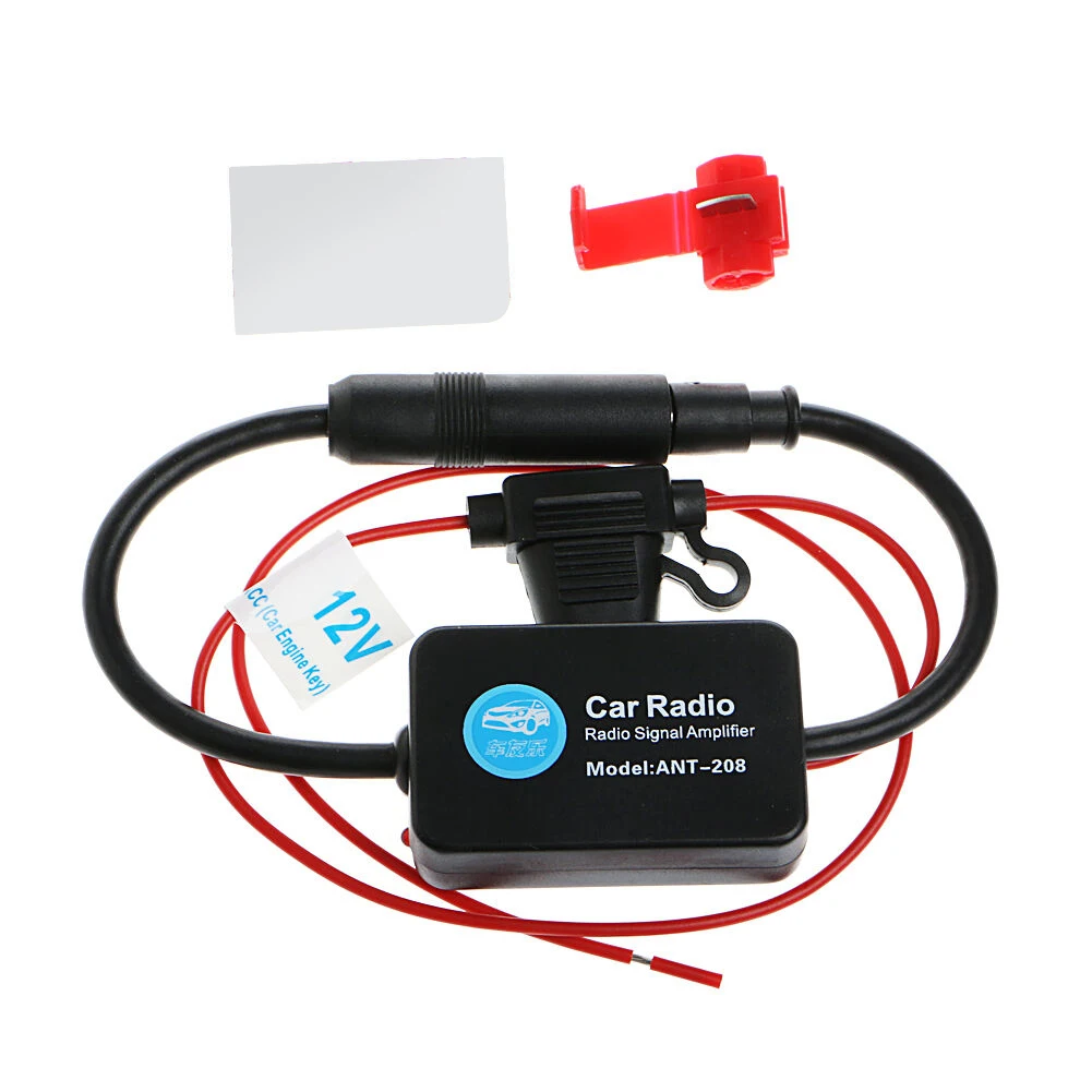 12V 25dB Car FM Radio Antenna Amplifier Booster with Indicator Model ANT-208 Auto Car FM Antenna Amplifier For Car Vehicle Boat