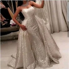 Новое платье abiye gece elbisesi vestido longo Серебристые элегантные платья robe de soiree с открытой спиной и блестками вечерние платья