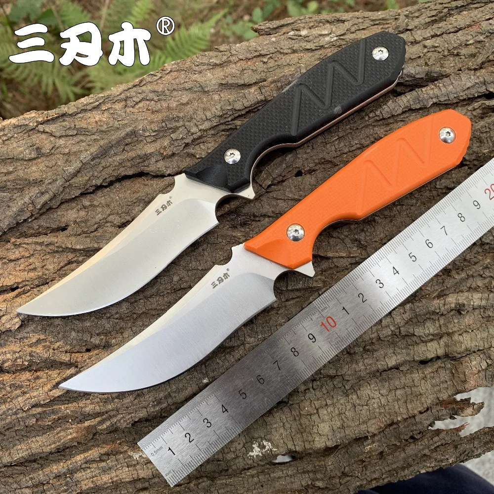 

Sanrenmu S755 fixed blade knife 8Cr13MoV blade G10 handle with sheath outdoor camping survival tactical edc tool hunting knife