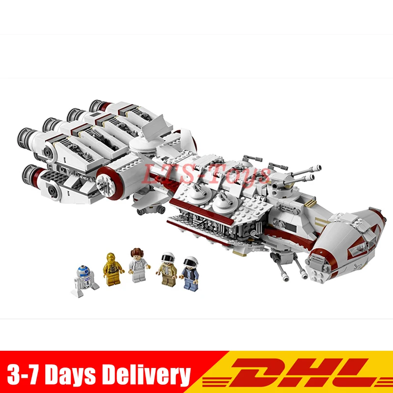 IN STOCK Lepin 05046 Star Series War New 1748Pcs The Star Blockade Set Runner Building Blcoks Bricks The Tantive Toys IV 10019 lepin 05046 1748pcs star war series the tantive iv rebel blockade runner set building blcoks bricks toys for children gift 10019