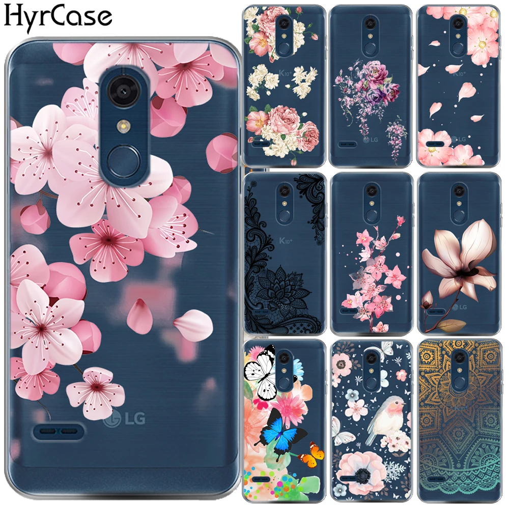 Силиконовый чехол HyrCase с цветочным узором для LG K10 2018 5 3 дюйма сексуальный