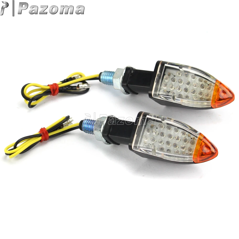 

2 Pcs Motorbike Indicators Winker Lamp Motorcycles LED Blinker Turn Signal Lights Amber Light for 8mm Hole Fairing