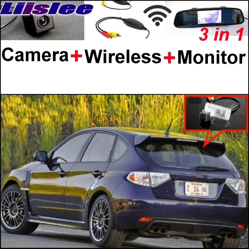 

Liislee 3 in1 Special Rear View Camera + Wireless Receiver + Mirror Monitor DIY Back Parking System For Subaru XV Impreza GJ GP