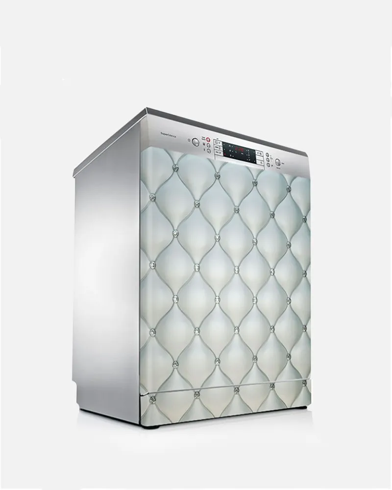 3D пользовательские посудомоечная машина холодильник контактная бумага ромбовидная решетка кожа морозильная камера наклейка панель крышка стены стикеры домашний Декор подарок