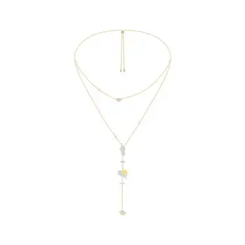 

[MeiBaPJ]Golden Personality Flying Piglet Necklace 925 Sterling Silver Jewelry for Women Pendant Necklace
