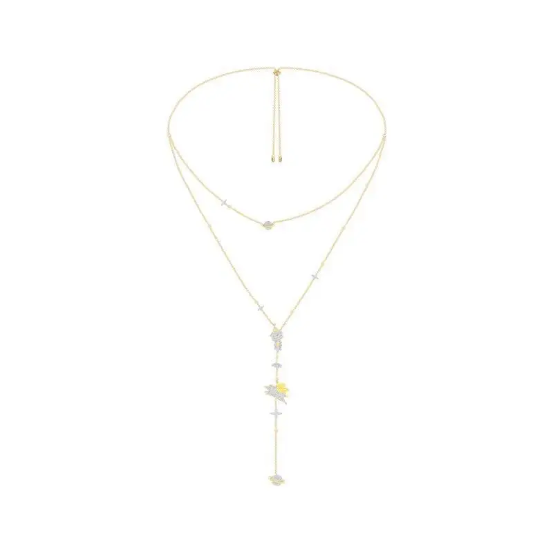 

[MeiBaPJ]Golden Personality Flying Piglet Necklace 925 Sterling Silver Jewelry for Women Pendant Necklace