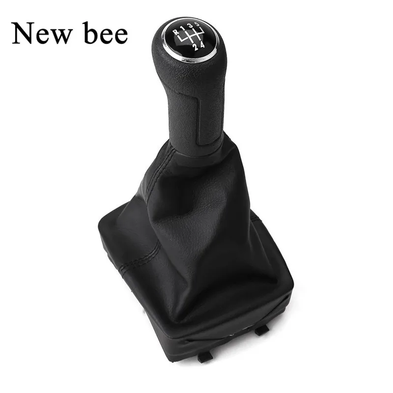 Newbee 5 скорость ручка переключения рулевого механизма автомобиля с Gaitor Boot Cover для Volkswagen VW Polo 9N 9N2 2002 2003 2004 2005-2009 - изображение