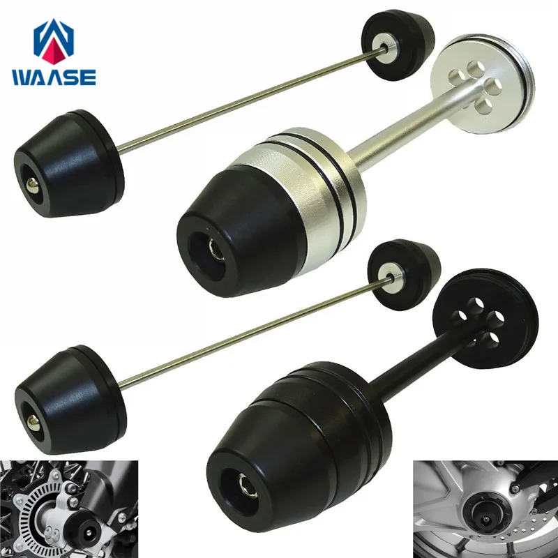 Online Waase motocicleta delantera y rueda trasera tenedor ejes Sliders Cap Crash Protector para BMW R1200S R1200ST R1200RT  r1200R clásico