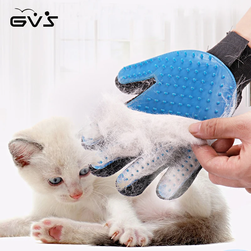 Pet Silicone Deshedding Brush Glove For Pet Cleaning Massage Grooming